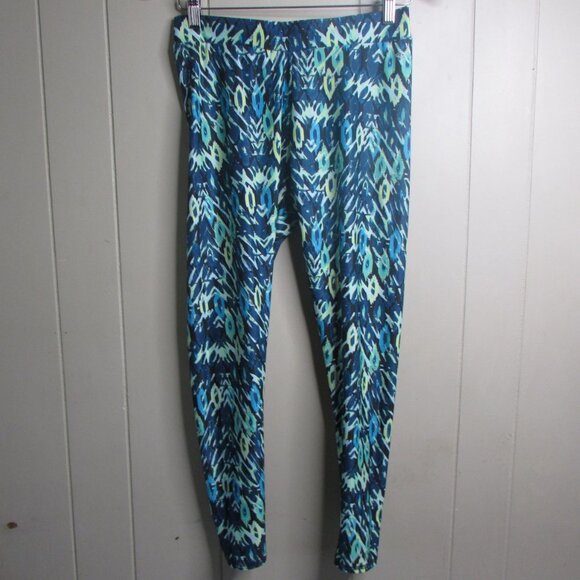 Everlast Leggings M Green Blue Athletic Workout - Picture 3 of 13